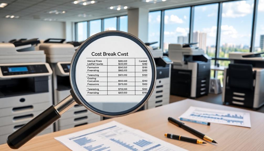 printer leasing cost breakdown